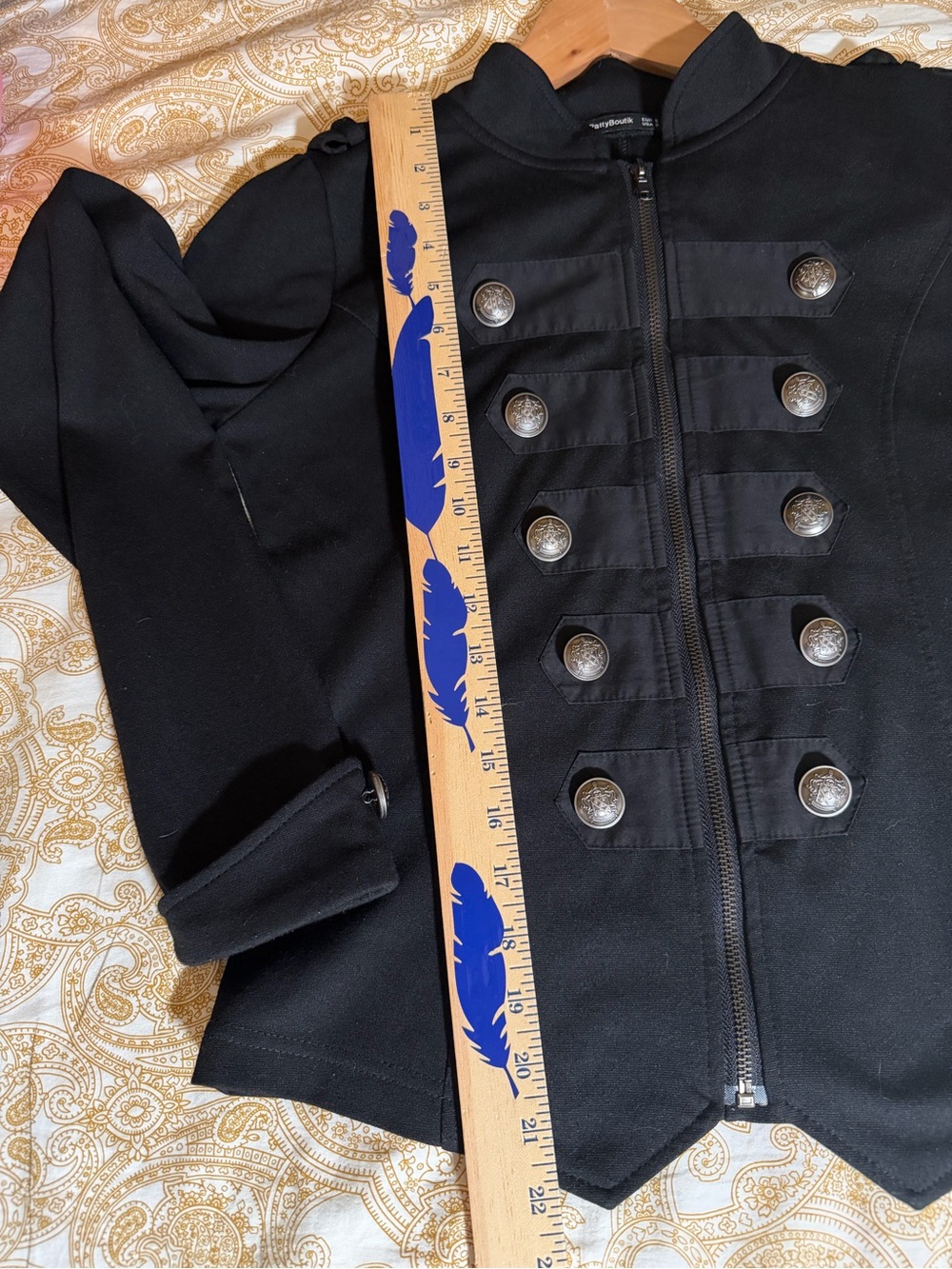 PattyBoutik Black Military-Style Blazer Jacket - Picture 9 of 10